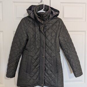 Marc New York Olive Green Insulated Puffer Long Coat Zip